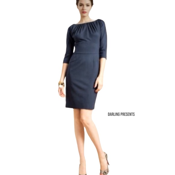 TRINA TURK SARAFINA DRESS WOMEN COLOR CHARCOAL SIZE L - Picture 1 of 11